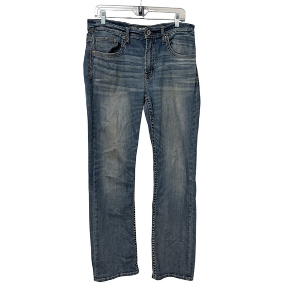 Buckle Other - BKE Mens Y2K Jake Bootleg Light Wash Denim Jeans 34R 35x32 Distressed